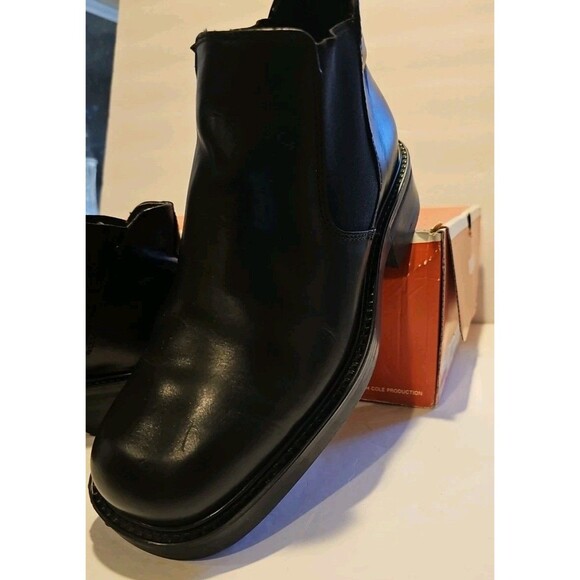 **Kenneth Cole Unlisted Men’s Classic Look Leather Chelsea Boots Black Size 8.5M - Picture 7 of 16